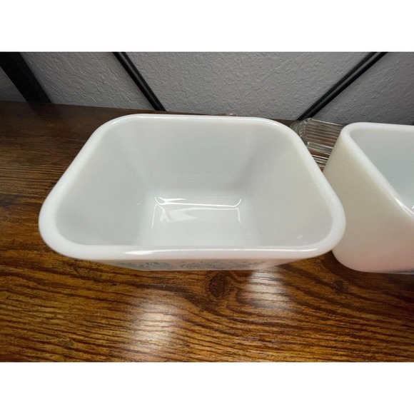 Set of 3 Vintage Pyrex Turquoise Amish Butterprint Dishes #472 #501 - Picture 7 of 16